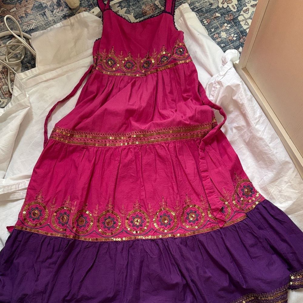 Monsoon Pink and Purple Formal Kids Dress